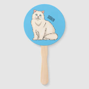 Abanico Persian cat cartoon illustration 