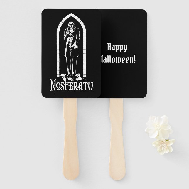 Abanico Personalizable de vampiros de Nosferatu (Anverso y reverso)