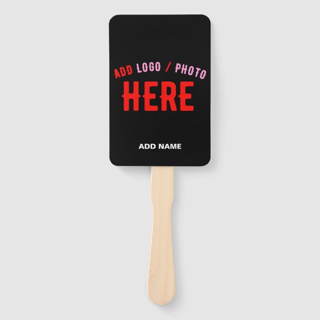 ABANICO PERSONALIZABLE MODERNO ESTILO NEGRO VERIFICADO MAR (Anverso)