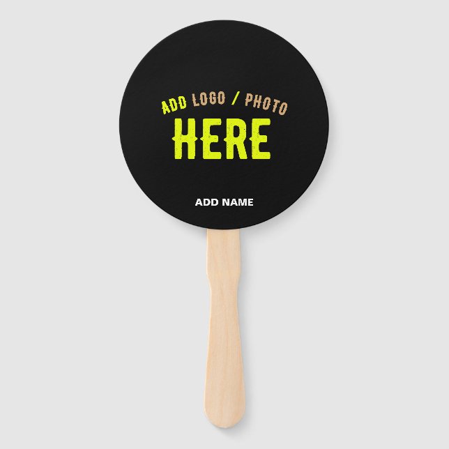 ABANICO PERSONALIZABLE MODERNO ESTILO NEGRO VERIFICADO MAR (Anverso)
