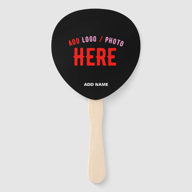 ABANICO PERSONALIZABLE MODERNO ESTILO NEGRO VERIFICADO MAR (Anverso)