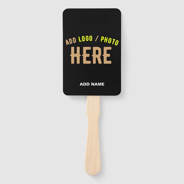 ABANICO PERSONALIZABLE MODERNO ESTILO NEGRO VERIFICADO MAR (Anverso)