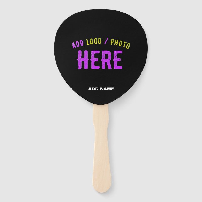 ABANICO PERSONALIZABLE MODERNO ESTILO NEGRO VERIFICADO MAR (Anverso)