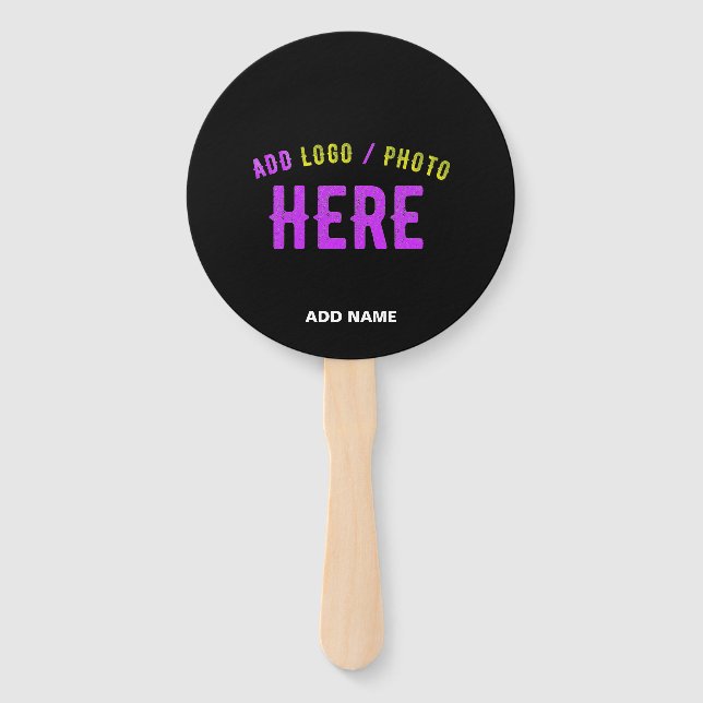 ABANICO PERSONALIZABLE MODERNO ESTILO NEGRO VERIFICADO MAR (Anverso)
