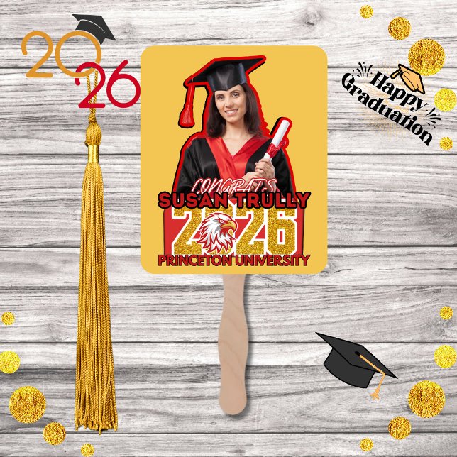 Abanico Personalizado 2025 Grad Fan de High School & Colle (Subido por el creador)