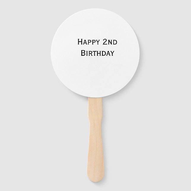 Abanico personalizado agregar su texto feliz cumpleaños 2d (Anverso)