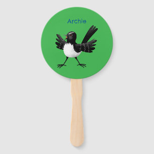 Abanico Personalizado australiano Willie Wagtail personali