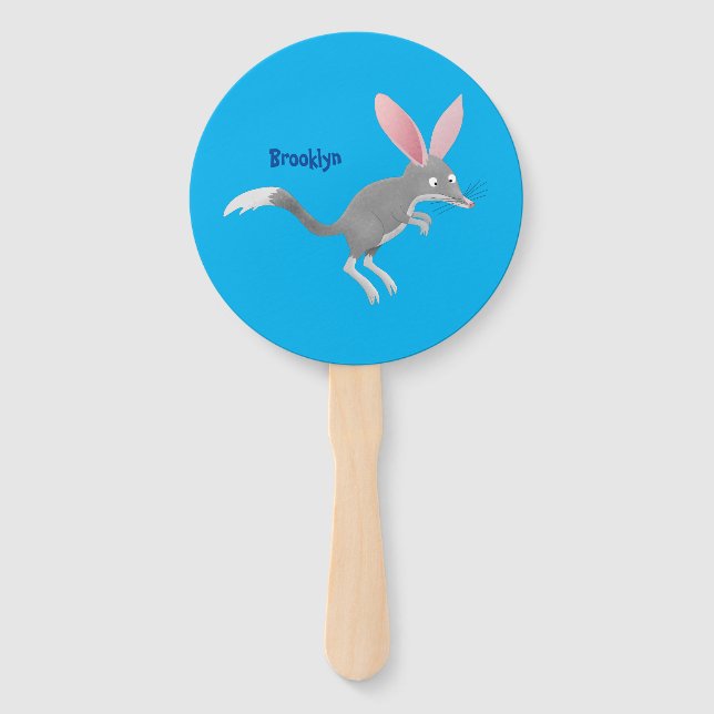 Abanico Personalizado de bilby australiano feliz (Anverso)