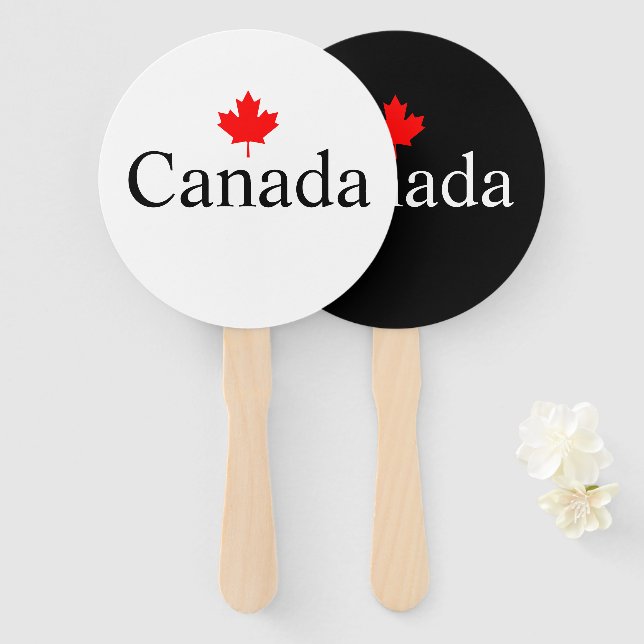 Abanico Personalizado de Canadá con juegos de fiesta de ho (Anverso y reverso)