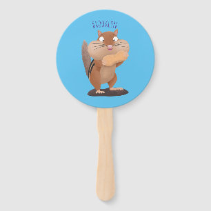 Abanico Personalizado de chipmunk de grandes mejillas grac