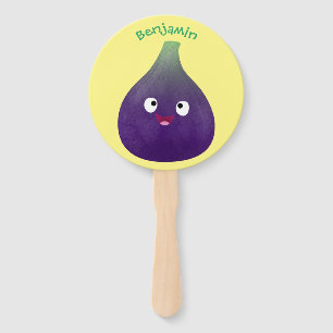 Abanico Personalizado de fruta púrpura feliz