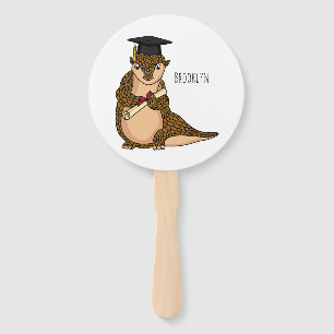 Abanico Personalizado de graduación de pangolin lindo