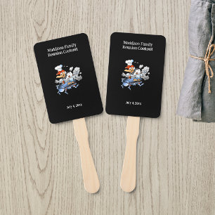 Abanico Personalizado de la reunión familiar de pollos