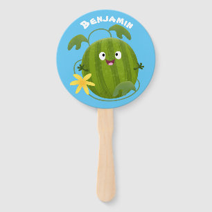 Abanico Personalizado de la sandía sonriente alegre