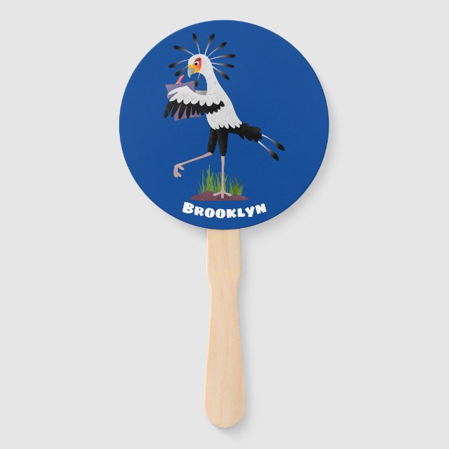 Abanico Personalizado de notas de escritura de pájaros de  (Anverso)