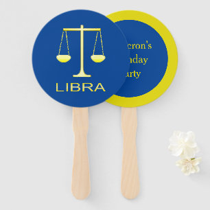 Abanico Personalizado de signos de estrella de balanzas de