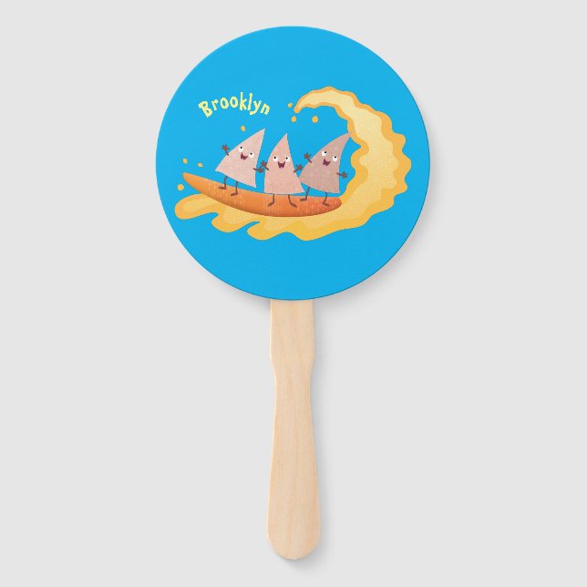 Abanico Personalizado de surf con chips de maíz de nachos (Anverso)