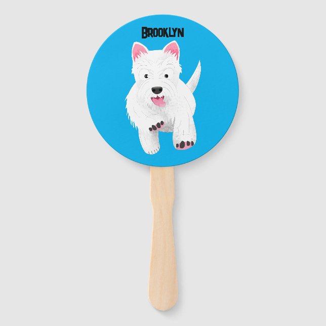 Abanico Personalizado de tierra de montaña blanca y blanca (Anverso)