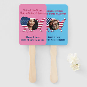 Abanico Personalizado EE.UU., naturalizado ciudadano, su f