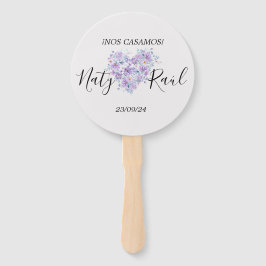 Abanico Personalizado en Tonos Lilas 