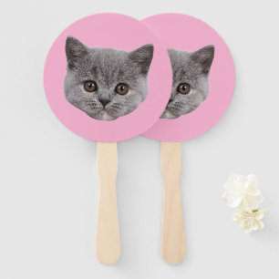 Abanico Personalizado Face Cat Cutout Bachelorette Party C