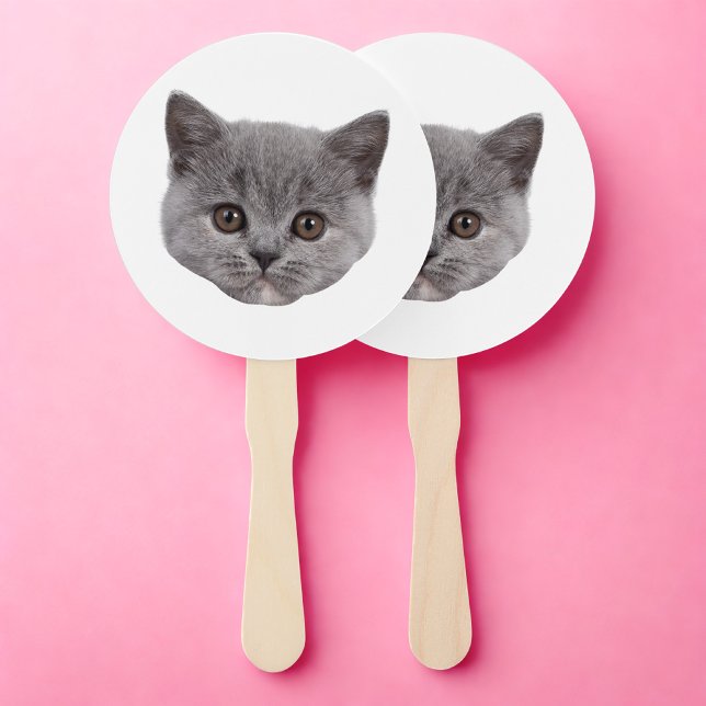 Abanico Personalizado Face Cat Cutout Bachelorette Party C (Subido por el creador)
