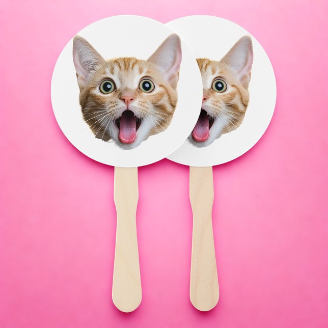 Abanico Personalizado Face Cat Dad New Dad Fiesta (Subido por el creador)