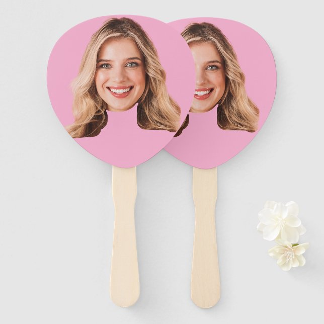 Abanico Personalizado Face Hand Fan | Divertida Bacheloret (Anverso y reverso)
