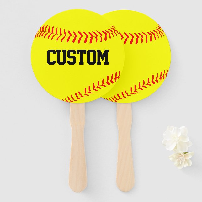 Abanico Personalizado Fastpitch Softball Fans for Fans (Anverso y reverso)