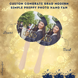 Abanico Personalizado Felicitaciones Grad Moderno Fotograf