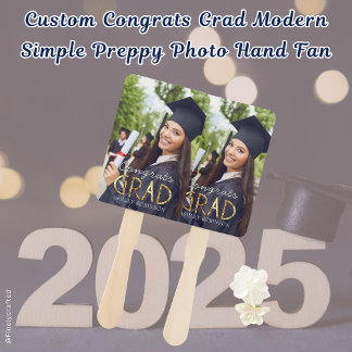 Abanico Personalizado Felicitaciones Grad Moderno Fotograf