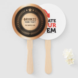 Abanico PERSONALIZADO IMPRIMIR DIY MEDAL Bronze AÑADIR TU