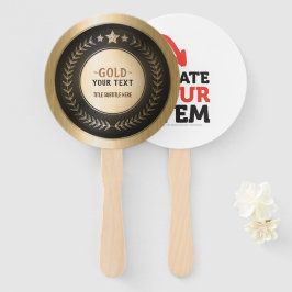 Abanico PERSONALIZADO IMPRIMIR DIY MEDAL Gold #1 AÑADIR TU