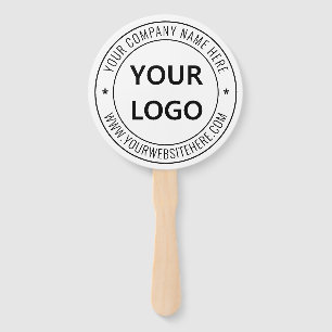 Abanico Personalizado Logotipo comercial Textos Compañía F