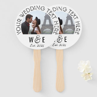 Abanico Personalizado Modern Deco Programa de texto para a