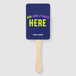 ABANICO PERSONALIZADO MODERNO ELEGANTE NAVY AZUL VERIFICAD