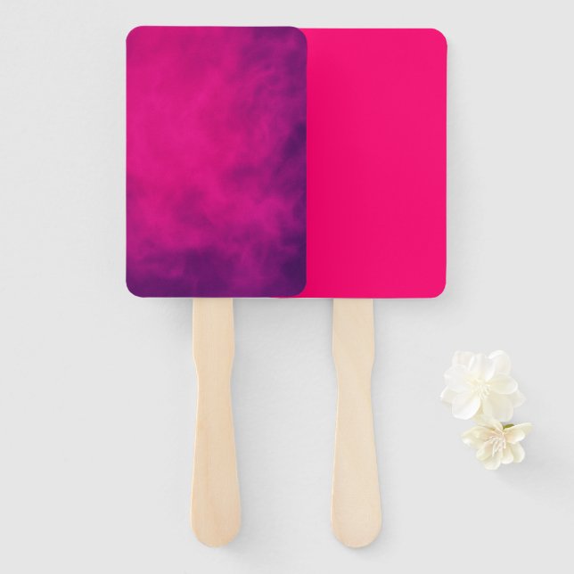 Abanico Personalizado Neon Pink & Purple Smoke Paddle (Anverso y reverso)