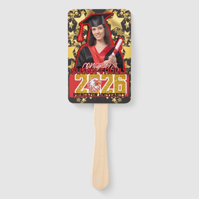 Abanico personalizado para graduado 2026 para escu (Anverso)