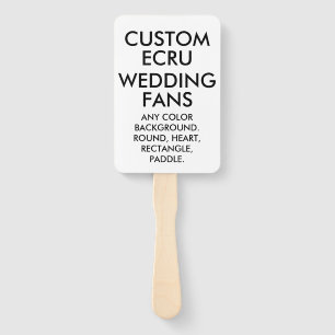 Abanico Personalizado Personalizado 10 FANS BODAS ECRU REC
