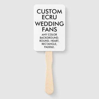 Abanico Personalizado Personalizado 10 FANS BODAS ECRU REC