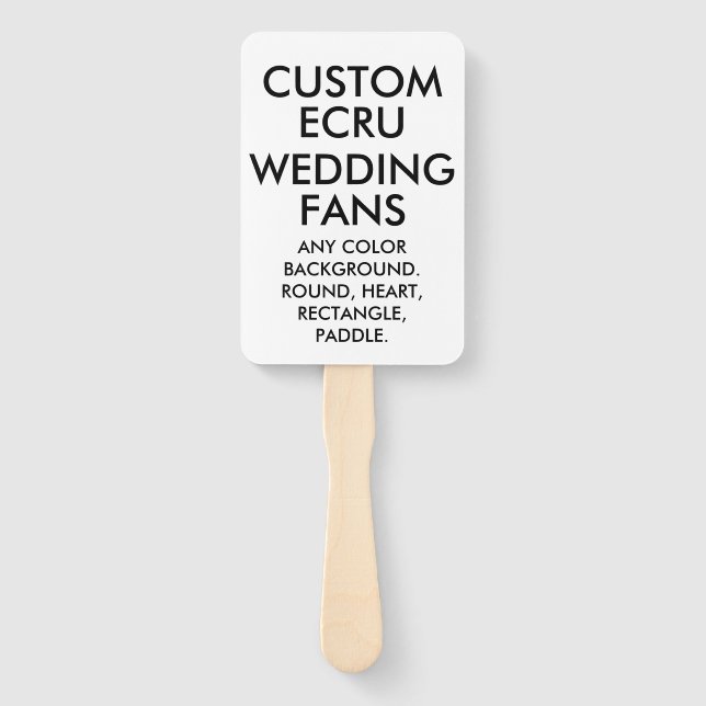 Abanico Personalizado Personalizado 10 FANS BODAS ECRU REC (Anverso)