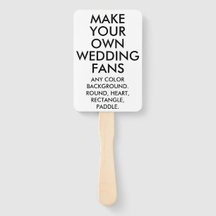 Abanico Personalizado Personalizado 10 FANS BODAS ECRU REC