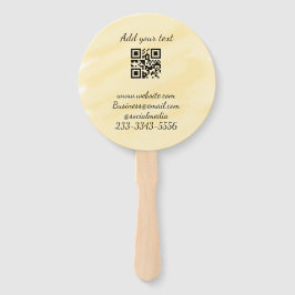 Abanico personalizado simple código QR agregar su nombre t
