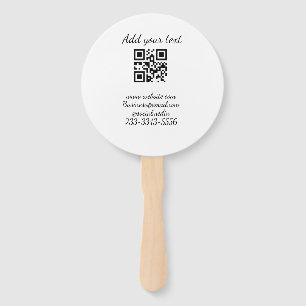 Abanico personalizado simple código QR agregar su nombre t