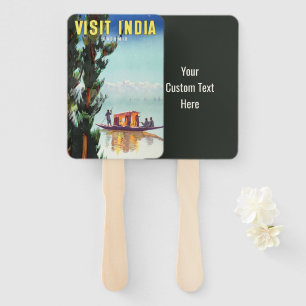 Abanico Personalizado texto India Viaje de época conjunto