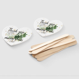 Abanico Personalizado Tropical y Boda de Oro Gracias Por F