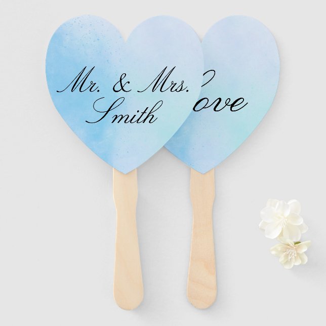Abanico Personalizado "True Love Blue" (Anverso y reverso)