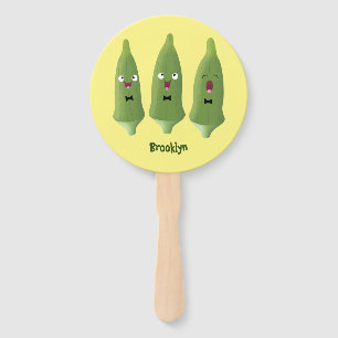 Abanico Personalizado vegetal de okra cantante
