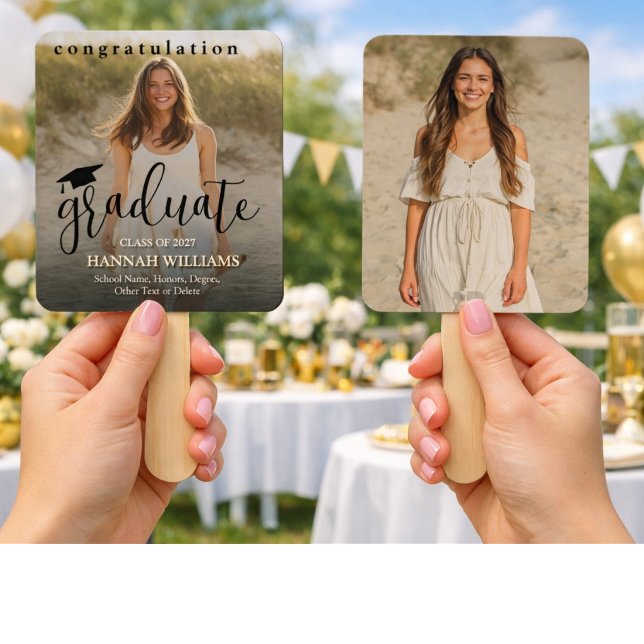 Abanico Personalized Graduation Hand Fan - Custom Photo (Subido por el creador)