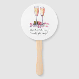 Abanico Petales elegantes, Perlas y Ducha Bridal Prosecco